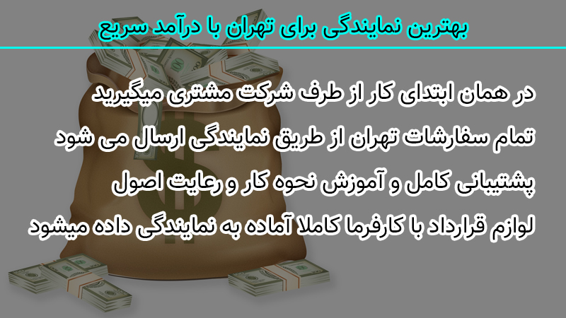 بهترین نمایندگی برای تهران با درآمد 100 میلیونی تضمینی